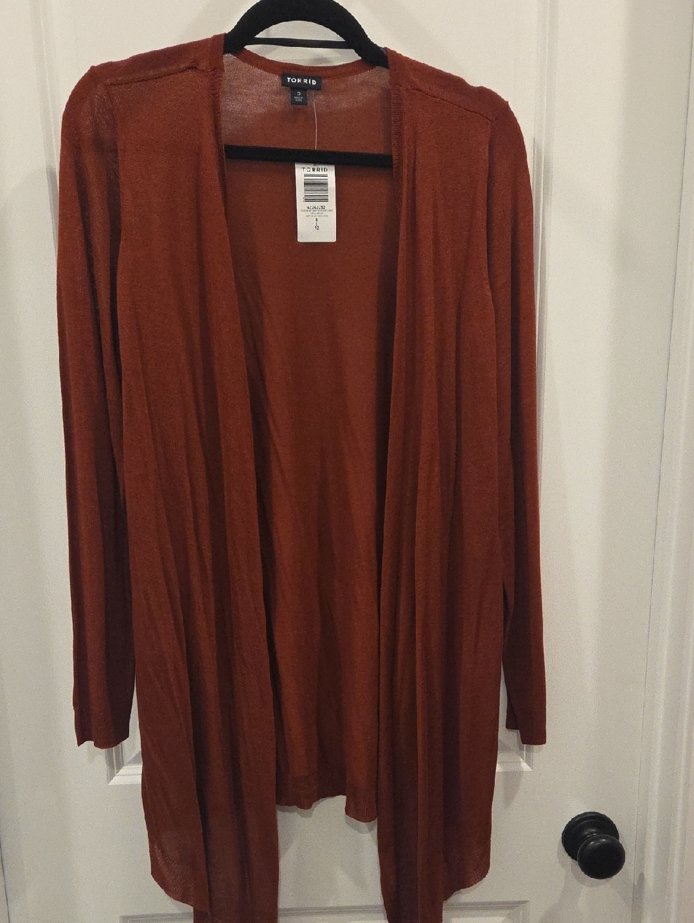 torrid Rust Open-Front Long Cardigan Sweater
